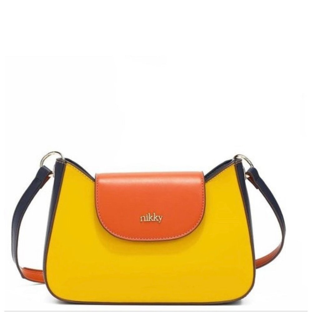 Niki Suri Color Block Crossbody in Yellow